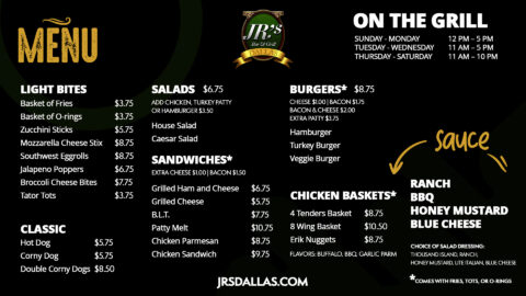 JR's Bar and Grill Dallas | Bar and Restaurant